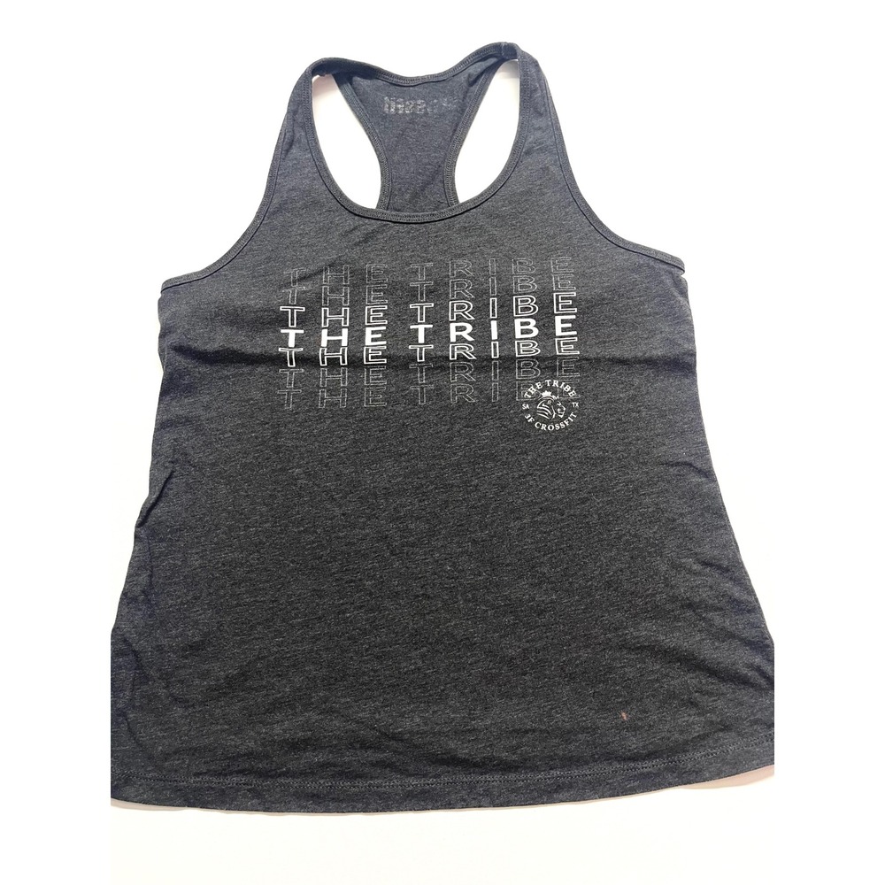 The Tribe SF CrossFit Womens Small Gray Racerback Workout Tank Top 0398